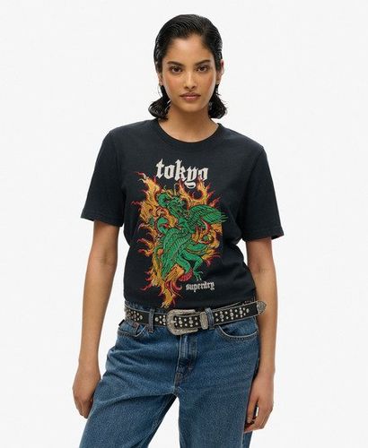 Damen Lässiges Neo Trad T-shirt mit Tattoo-print - Größe: 38 - Superdry - Modalova