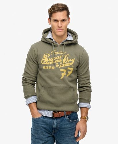 Herren Hoodie mit „Leather & Boot Co"-Schriftzug - Größe: M - Superdry - Modalova