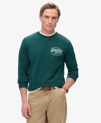 Herren Klassisches Vintage Heritage Sweatshirt mit Logo auf der Brust - Größe: XL - Superdry - Modalova