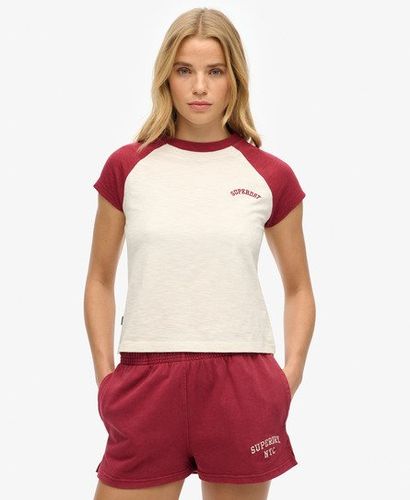 Damen Essential Raglan-T-Shirt aus Bio-Baumwolle mit Logo - Größe: 40 - Superdry - Modalova