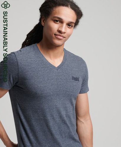 Men's Klassisches T-Shirt aus Bio-Baumwolle mit V-Ausschnitt - Größe: S - Superdry - Modalova