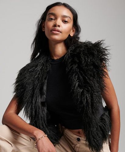 Gilet Afghan Court Sans Manches Avec Doublure en Fausse Fourrure Taille: 38 - Superdry - Modalova