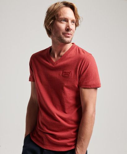Men's Essential Logo T-Shirt aus Bio-Baumwolle mit V-Ausschnitt - Größe: L - Superdry - Modalova
