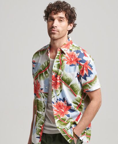 Men's Herren , und Kurzärmeliges Hawaiihemd Bedruckt, Größe: L // - Größe: L - Superdry - Modalova