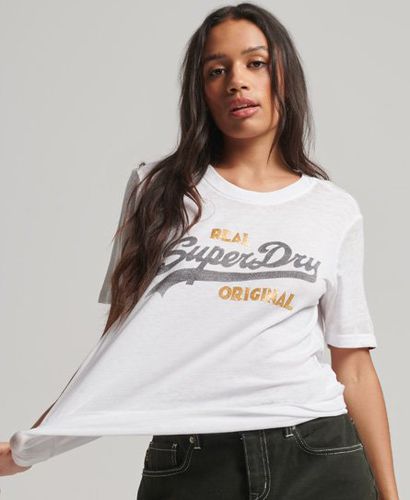 Damen Vintage Logo T-Shirt in Ausbrenneroptik - Größe: 36 - Superdry - Modalova