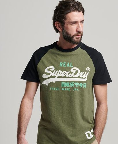 Men's Vintage Logo Raglan-T-Shirt aus Bio-Baumwolle - Größe: S - Superdry - Modalova