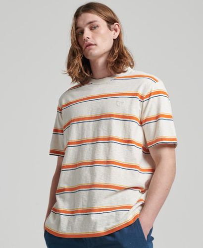 Men's Herren Weiß und Orange Vintage T-Shirt aus Bio-Baumwolle, Größe: Xxl - Größe: Xxl - Superdry - Modalova