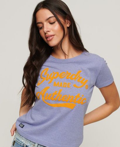 Women's Damen Archive T-Shirt mit Neonfarbener Grafik, Größe: 40 - Größe: 40 - Superdry - Modalova