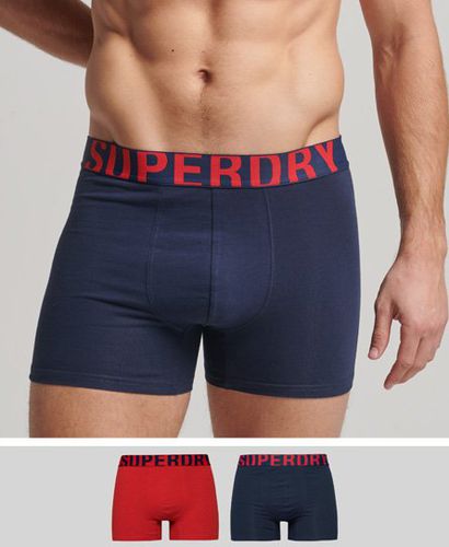 Men's Boxershorts aus Bio-Baumwolle mit Doppeltem Logo im 2er-Pack - Größe: XL - Superdry - Modalova
