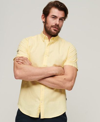 Men's Kurzärmeliges Hemd aus Leinen und Bio-Baumwolle - Größe: S - Superdry - Modalova