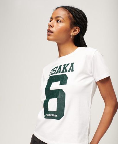 Women's Tailliertes Osaka Kurzarm-T-Shirt mit Grafik - Größe: 42 - Superdry - Modalova