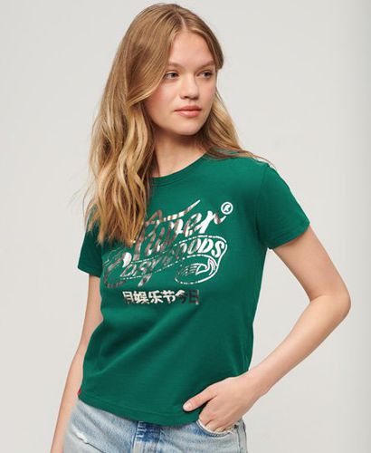 Women's Workwear T-Shirt mit Schriftzug - Größe: 38 - Superdry - Modalova