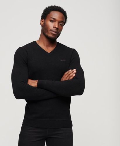 Pull en Maille à col V Brodé Essential Taille: XL - Superdry - Modalova