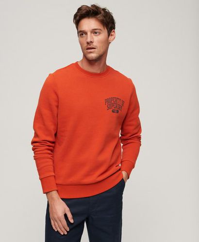 Men's Sweatshirt mit Beflocktem Athletic-Schriftzug - Größe: L - Black Friday & weitere Preisnachlässe - Superdry - Modalova