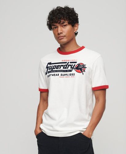 Men's American Classic Ringer-T-Shirt mit Core-Logo - Größe: L - Superdry - Modalova