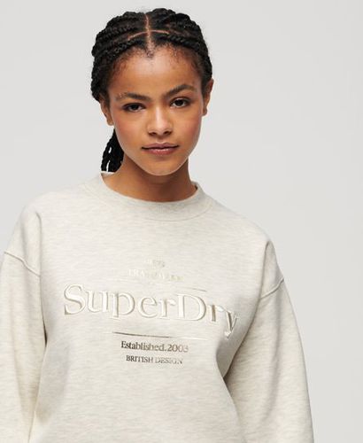 Women's Luxe Sweatshirt mit Logo in Metallic-Optik - Größe: 36 - Superdry - Modalova