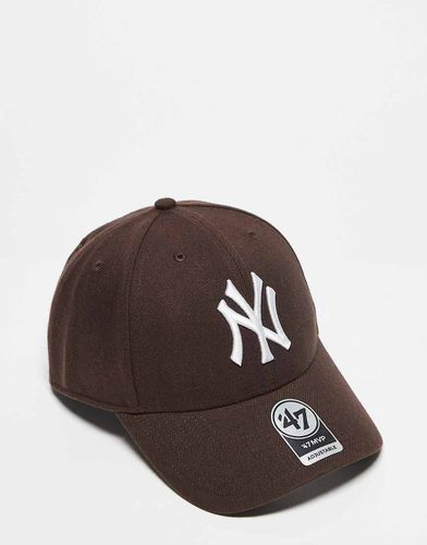 Casquette NY Yankees à bride arrière - Chocolat - 47 Brand - Modalova