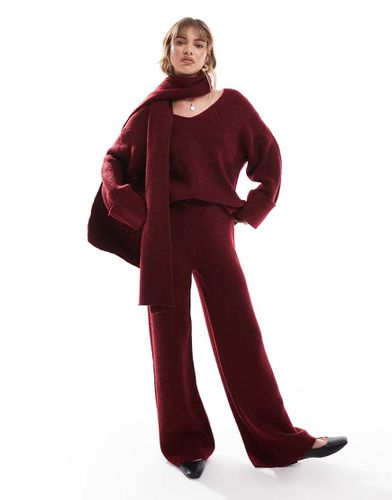 Pantalon d'ensemble ample en maille - Bordeaux - 4Th & Reckless - Modalova