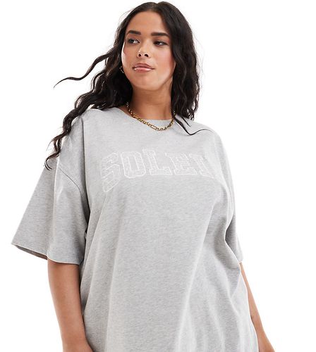 Exclusivité - T-shirt oversize avec inscription Soleil brodée - 4Th & Reckless Plus - Modalova