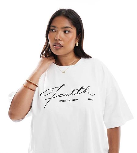 T-shirt oversize  logo brod - 4Th & Reckless Plus - Modalova