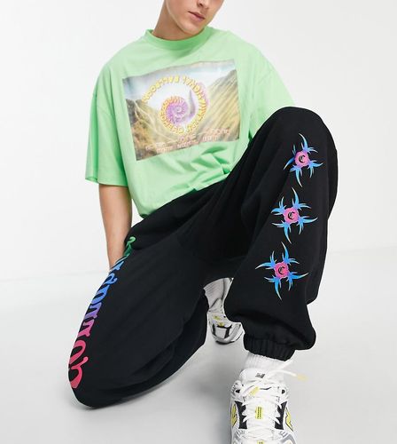Pantalon de jogging oversize à imprimé fantaisie - Collusion - Modalova
