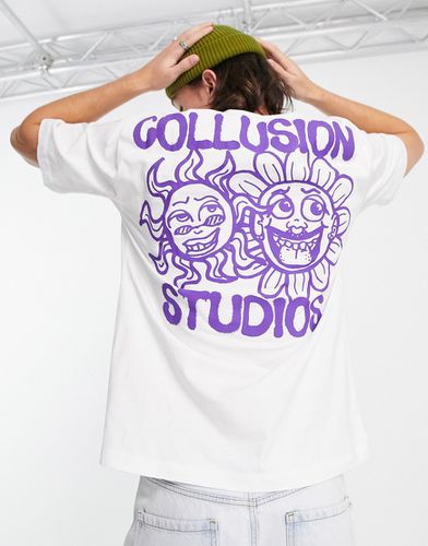 T-shirt imprimé fleur au dos - Collusion - Modalova