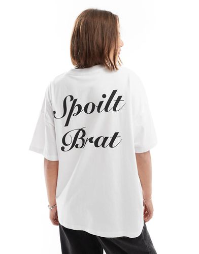 T-shirt oversize avec motif Spoilt Brat - Collusion - Modalova