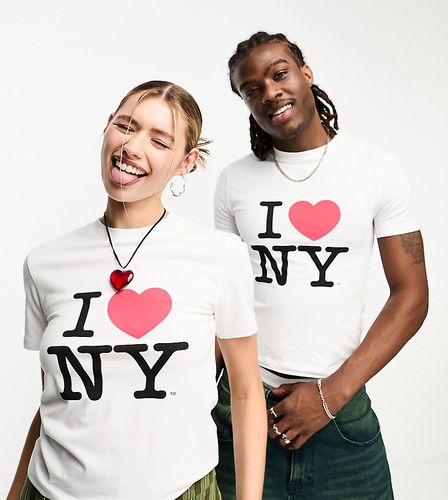 Unisex - T-shirt ajusté avec imprimé I love NY » sous licence - Collusion - Modalova