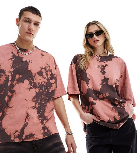 Unisex - T-shirt de skate effet tie-dye - Marron/ - Collusion - Modalova