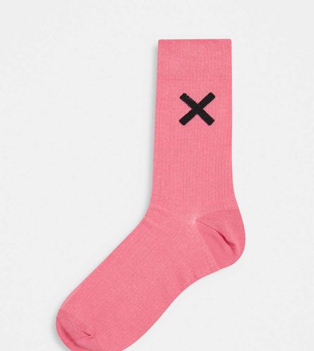 Unisex - Chaussettes à effet tie-dye - Rose - Collusion - Modalova