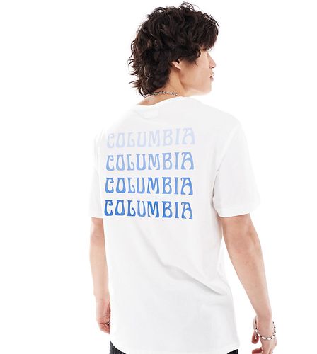 Unionville - T-shirt imprimé au dos - et bleu - Exclusivité ASOS - Columbia - Modalova