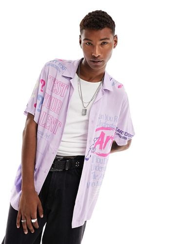 Chemise à manches courtes et manches à revers avec imprimés artistiques - Coney Island Picnic - Modalova