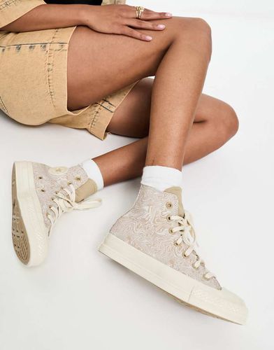 Chuck 70 Hi - Baskets à imprimé tourbillons - Beige - Converse - Modalova