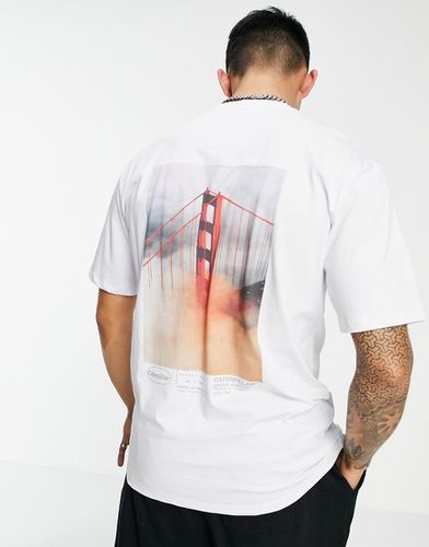 Caterpillar - T-shirt de travail vintage avec imprimé photo pont au dos - Cat Footwear - Modalova