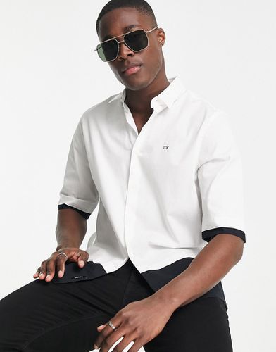 Chemise color block à manches courtes - Noir et - Calvin Klein - Modalova