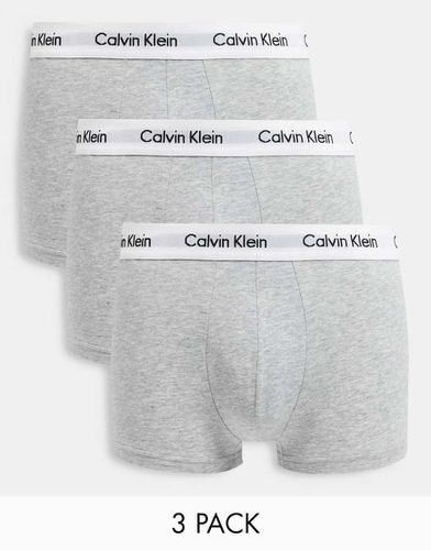 Cotton Stretch - Lot de 3 boxers taille basse avec taille griffée - Calvin Klein - Modalova