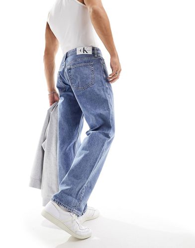 Jeans - Jean droit style années 90 - moyen délavé - Calvin Klein - Modalova