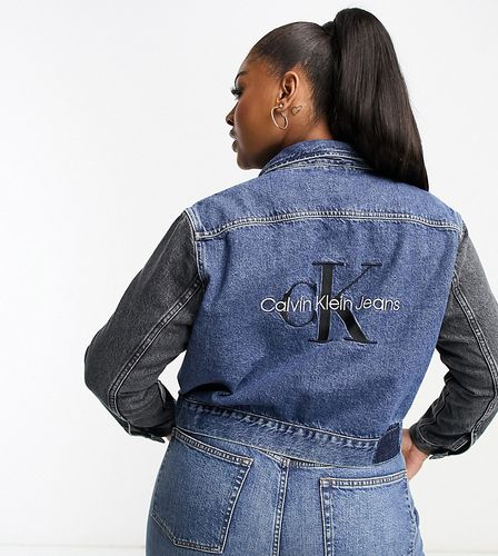 Plus - Veste en jean style années 90 - Indigo - Calvin Klein Jeans - Modalova