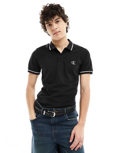 Polo slim à liseré - Calvin Klein Jeans - Modalova