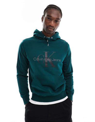 Sweat à capuche avec logo monogramme - forêt - Calvin Klein Jeans - Modalova