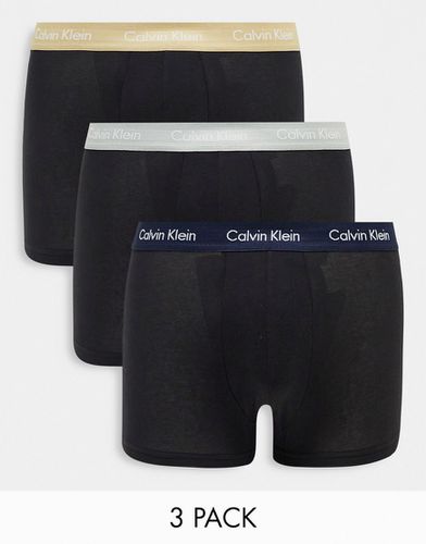 Lot de 3 boxers taille basse à ceinture colorée - Calvin Klein - Modalova