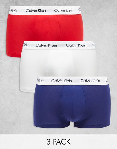 Lot de 3 boxers taille basse en coton stretch - Calvin Klein - Modalova