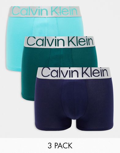 Steel - Lot de 3 boxers en coton - Calvin Klein - Modalova