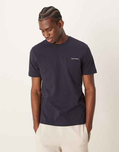T-shirt effet entrelac  petit logo - Calvin Klein - Modalova