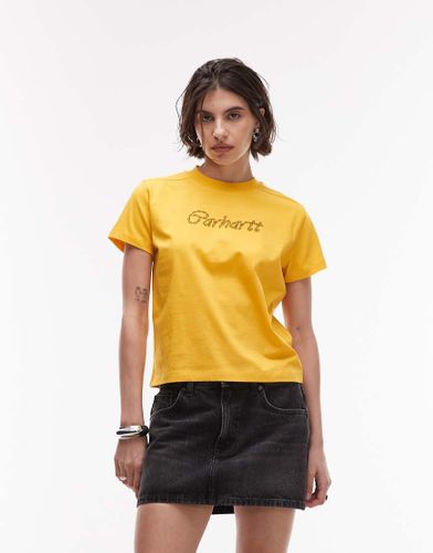 T-shirt avec imprim chane au dos - Jaune - Carhartt Wip - Modalova