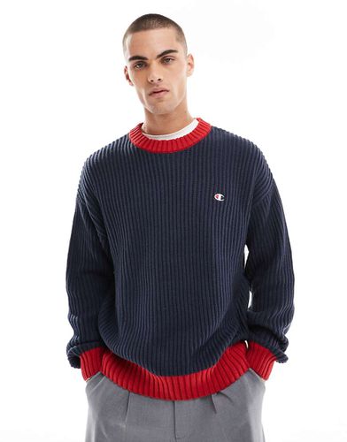 Rochester - Pull style universitaire en maille - Bleu marine et - Champion - Modalova