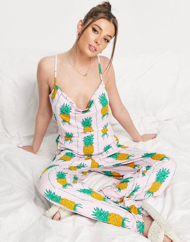 Ensemble pyjama avec débardeur et pantalon large à imprimé ananas - Chelsea Peers - Modalova
