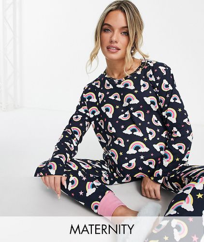 Pyjama long de maternité à imprimé arc-en-ciel - Chelsea Peers - Modalova