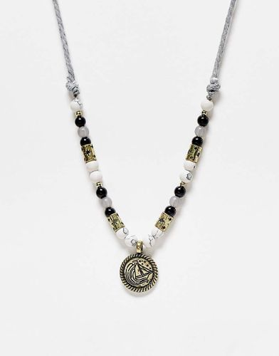 Stormy - Collier avec perles et motif bateau - Gris - Classics 77 - Modalova
