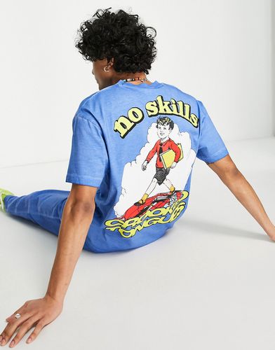T-shirt d'ensemble à imprimé graphique No Skills » - délavé - Crooked Tongues - Modalova